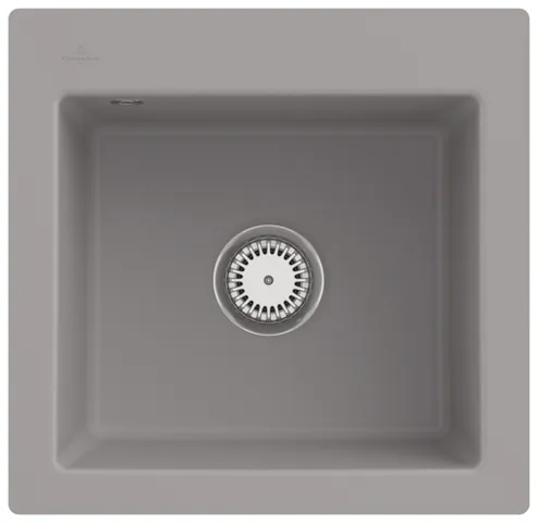 Villeroy & Boch flächenbündiges Küchenspülbecken „Subway“ 50 S flat 490 × 475 × 220 mm, für Becken mittig in Fossil