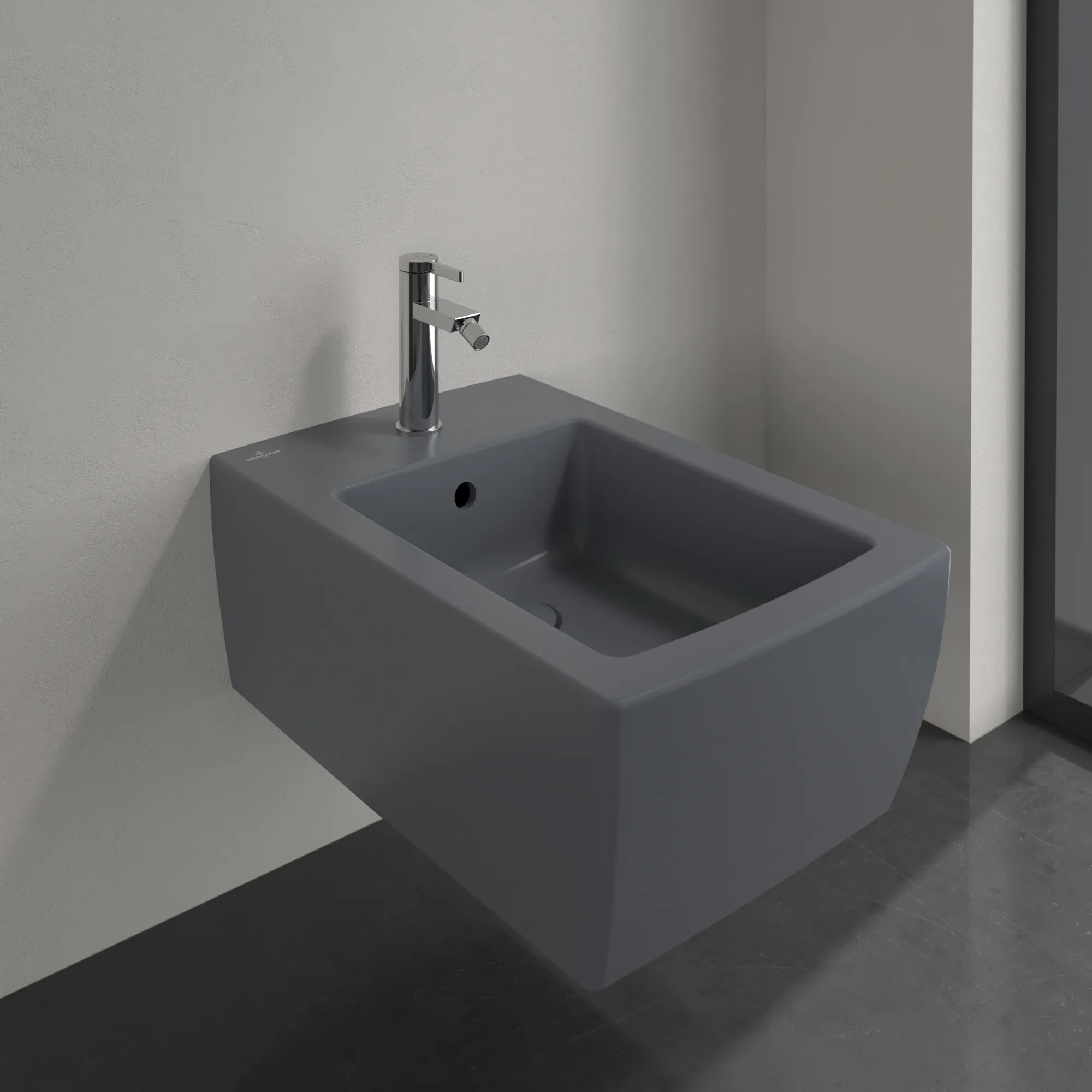 Bidet „Memento 2.0“, Befestigung verdeckt 37,5 × 23 × 56 × 56 cm in Graphite