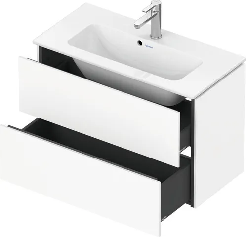 Duravit Waschtischunterschrank wandhängend „L-Cube“ 82 × 55 × 39,1 cm Weiß Matt