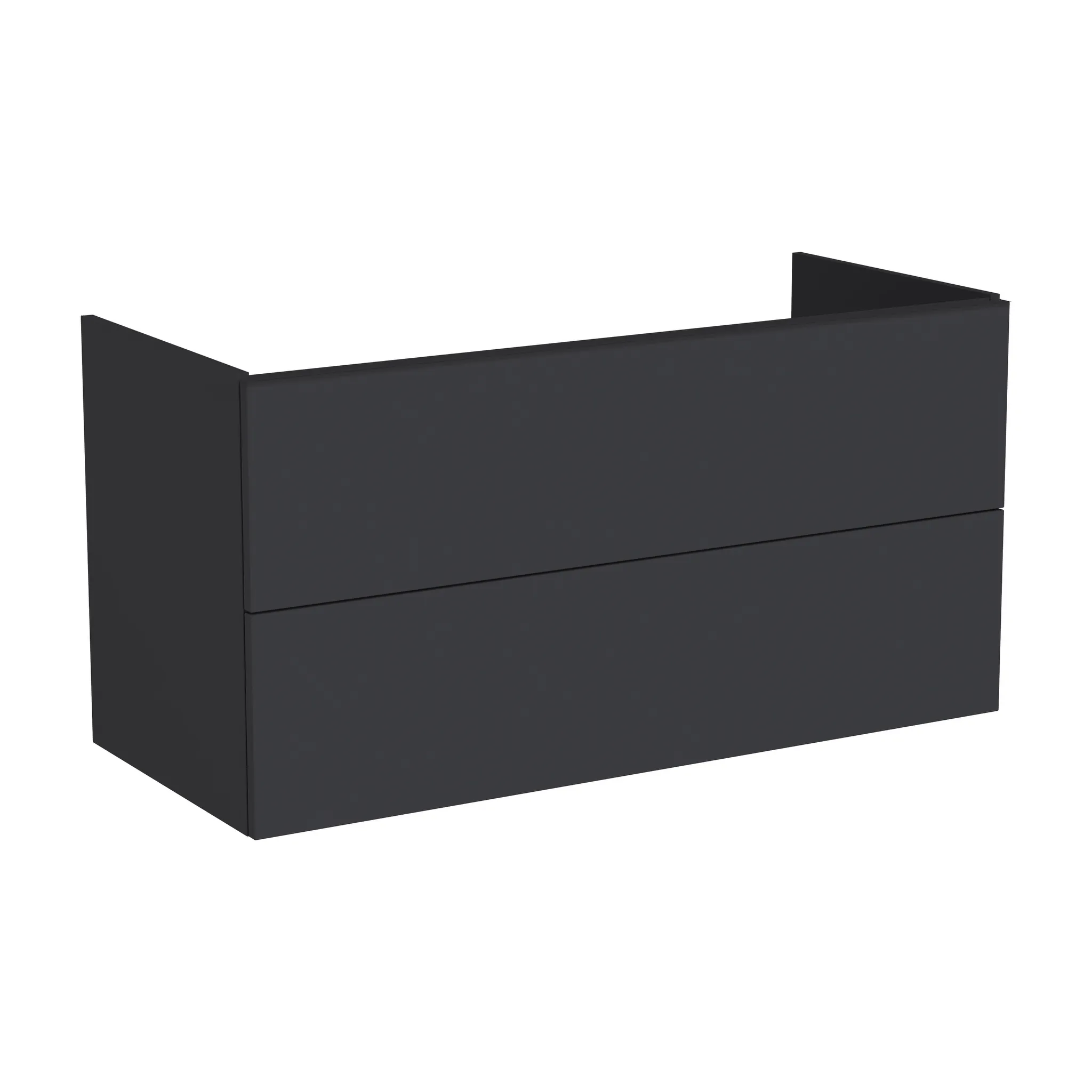 New Metropole Pure Waschtischunterschrank mit 2 Vollauszügen 118 x 52 x 60 cm (BxTxH) Graphit Matt