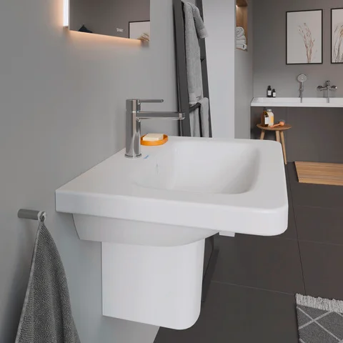 Wandwaschtisch „DuraStyle“, mit Überlauf, Hahnlochposition mittig Wandwaschtisch „DuraStyle“, mit Überlauf, Hahnlochposition mittig