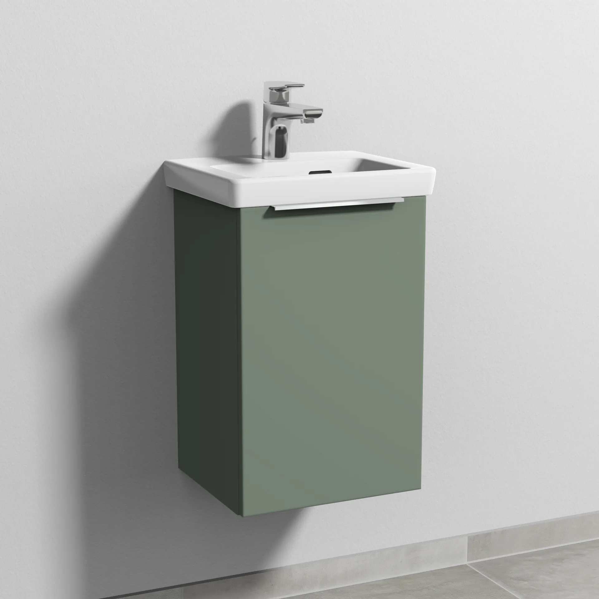 Sanipa Waschtischunterschrank „3way“ 335 × 517 × 293 mm in Soft-Green, Anschlag rechts Sanipa Waschtischunterschrank „3way“ 335 × 517 × 293 mm in Soft-Green, Anschlag rechts