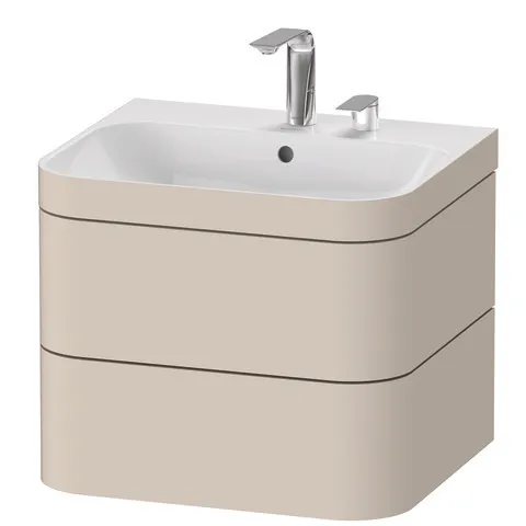 Duravit Waschtischunterschrank c-shaped Set wandhängend „Happy D.2 Plus“ 57,5 × 48 × 49 cm