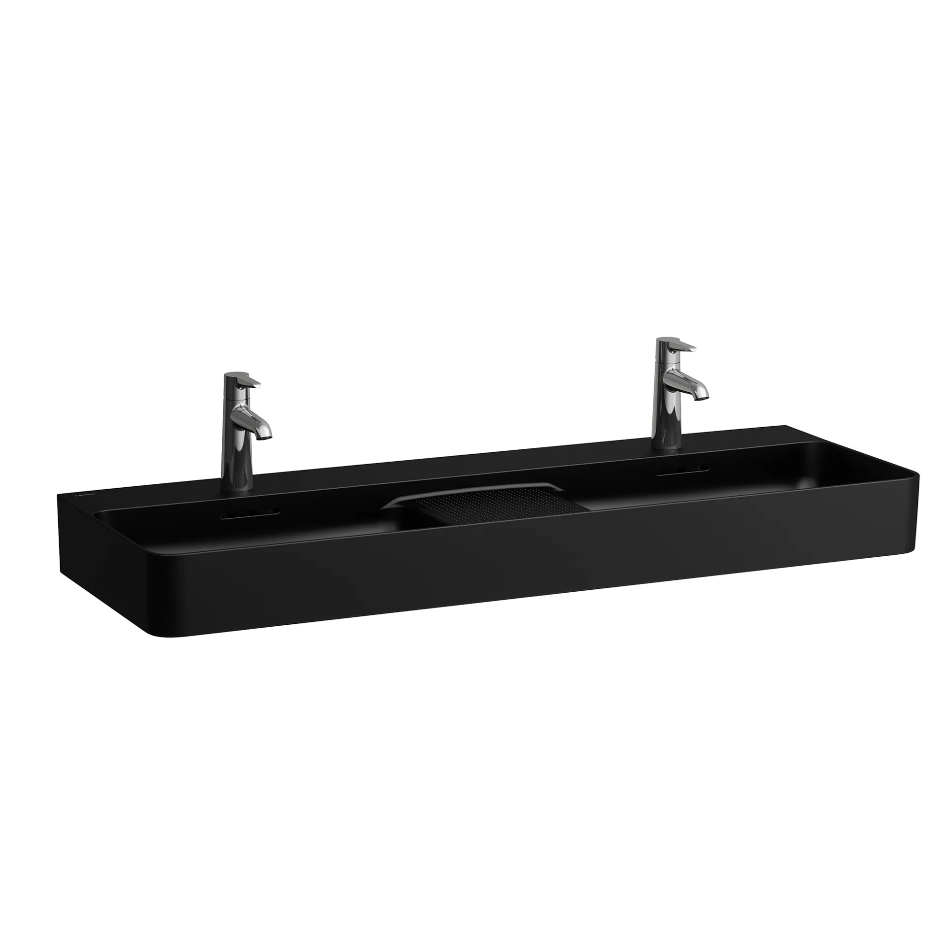 Laufen Doppelwaschtisch VAL unterbaufähig 1200 x 420 mm in schwarz matt Laufen Doppelwaschtisch VAL unterbaufähig 1200 x 420 mm in schwarz matt