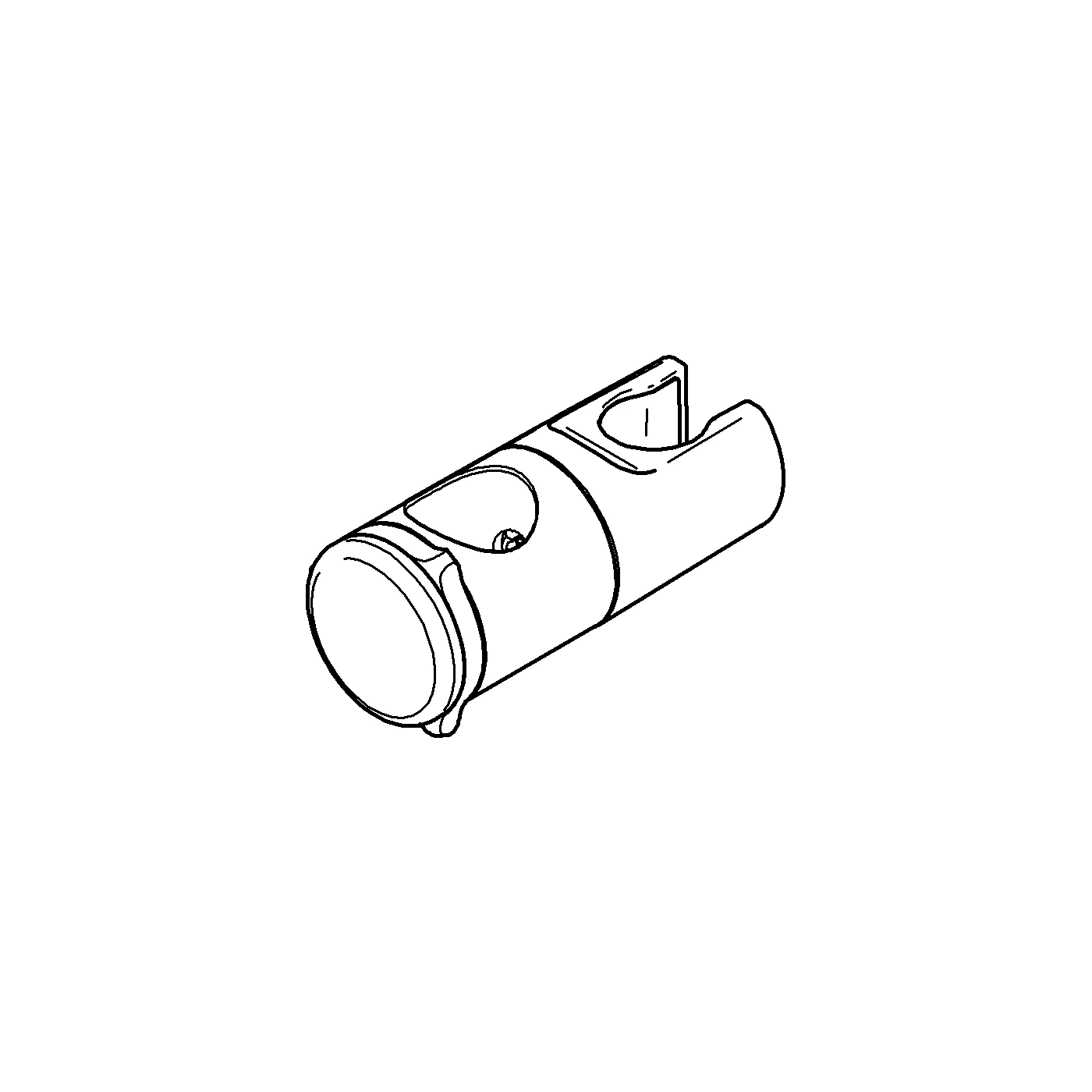 Brausegleiter 12435, mit Metallhülse, für Relexa Plus Brausestange 28 620 000 / 28 621000, ⌀ 28 mm, chrom