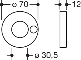 HEWI Kappe „System 900“ in Schwarz tiefmatt