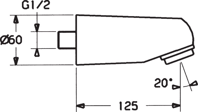 HA Kopfbrause HANSAJET 0486 1-strahlig Ausladung 125 mm DN15 Chrom