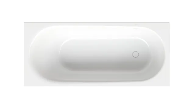 BetteComodo Badewanne Rechteck mit seitlichem Überlauf, weiß, glasierter Titan-Stahl, 1800 x 800 mm, Randhöhe 20 mm, Nutzinhalt 182 l