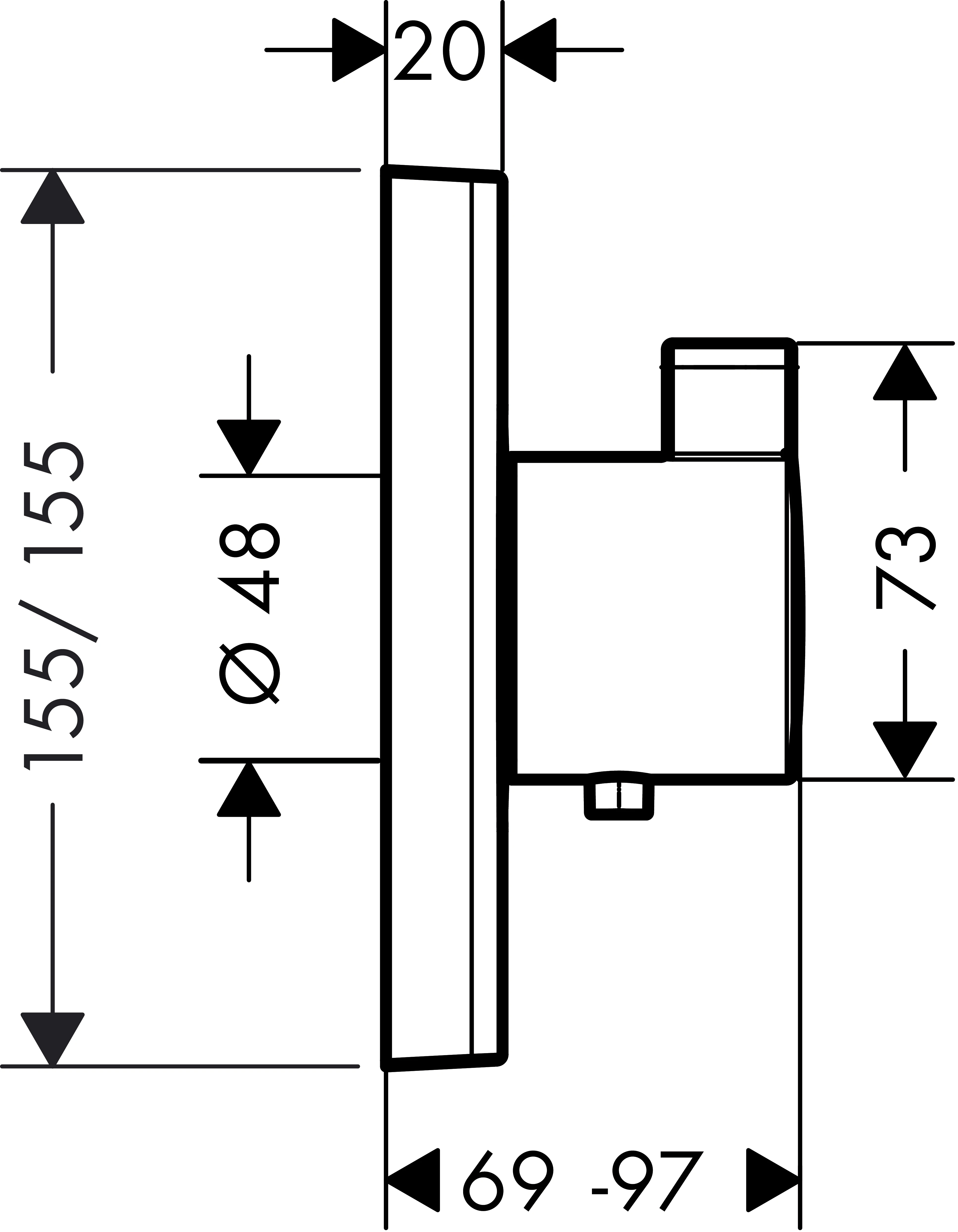 Thermostat Unterputz ShowerSelect Highflow Fertigset chrom