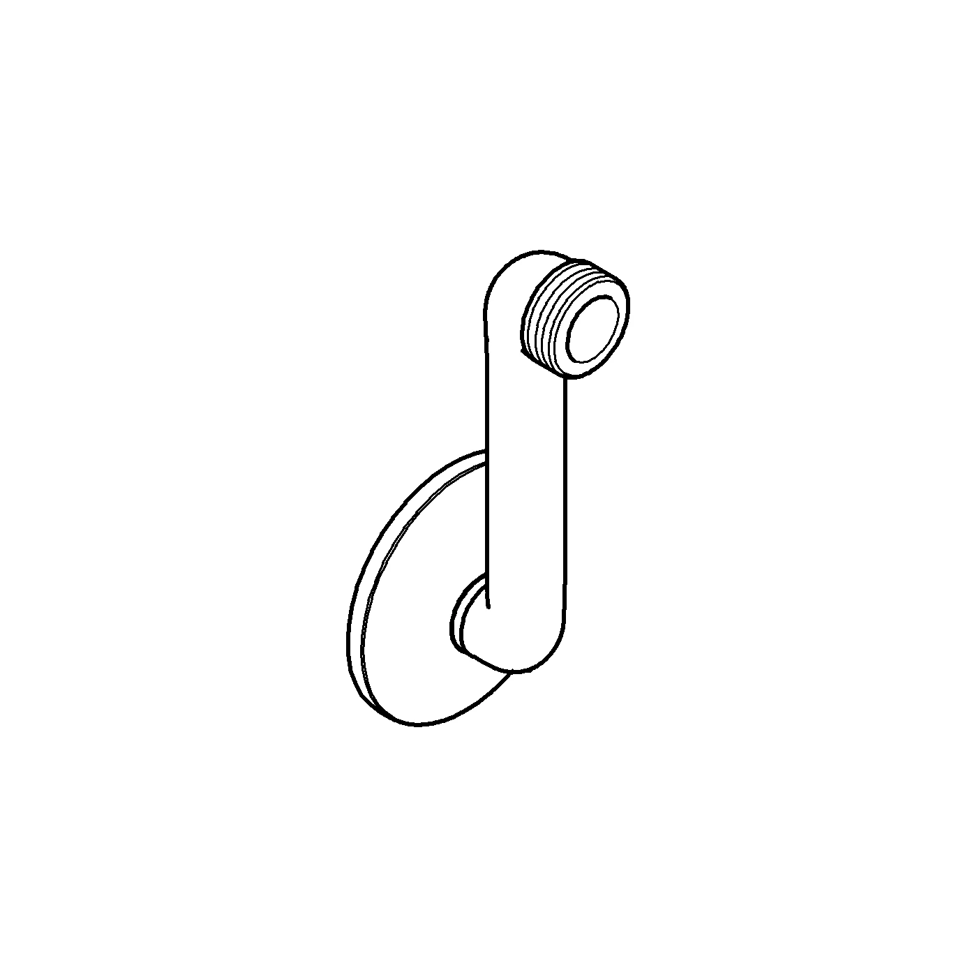 S-Anschluss 12465, 1/2'' x 3/4'', Verstellbarkeit 55 mm, chrom