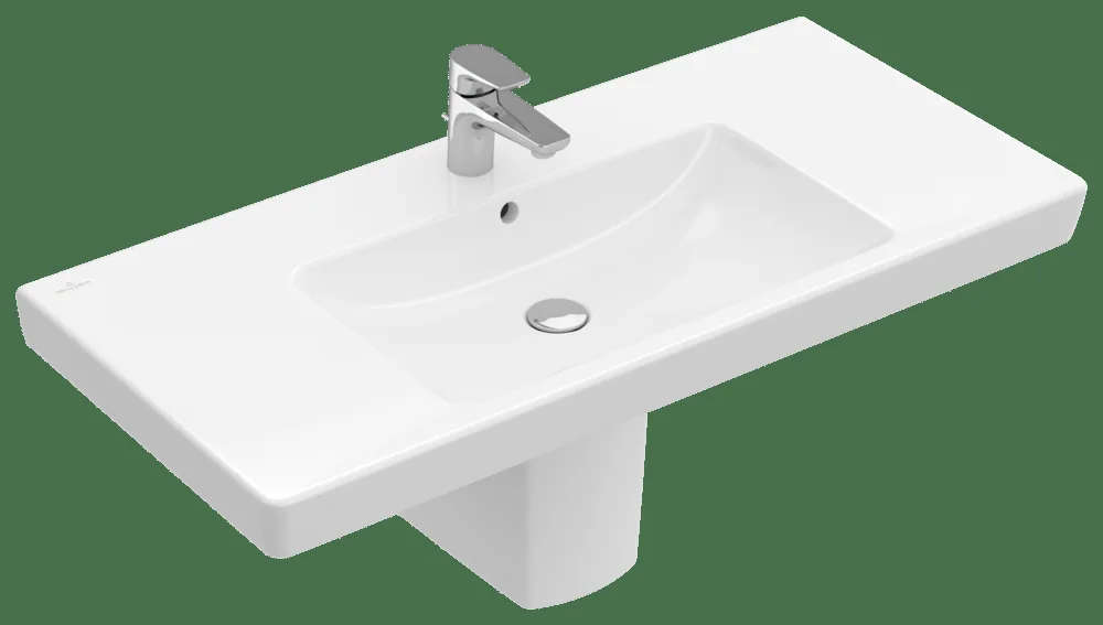 Villeroy & Boch Subway 2.0 Schrankwaschtisch 1000x480mm Rechteck 1HL. m. ÜL. Weiß Alpin