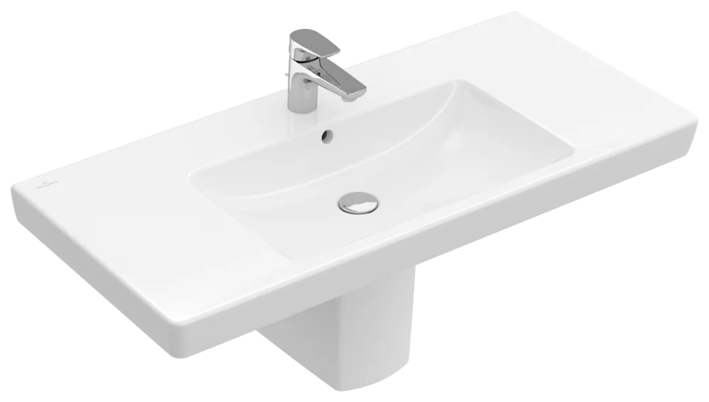 Villeroy & Boch Schrankwaschtisch Subway 2.0, 1000x470x180 mm, weiß Alpin, glänzend, mit Überlauf, für 3-Loch-Armatur