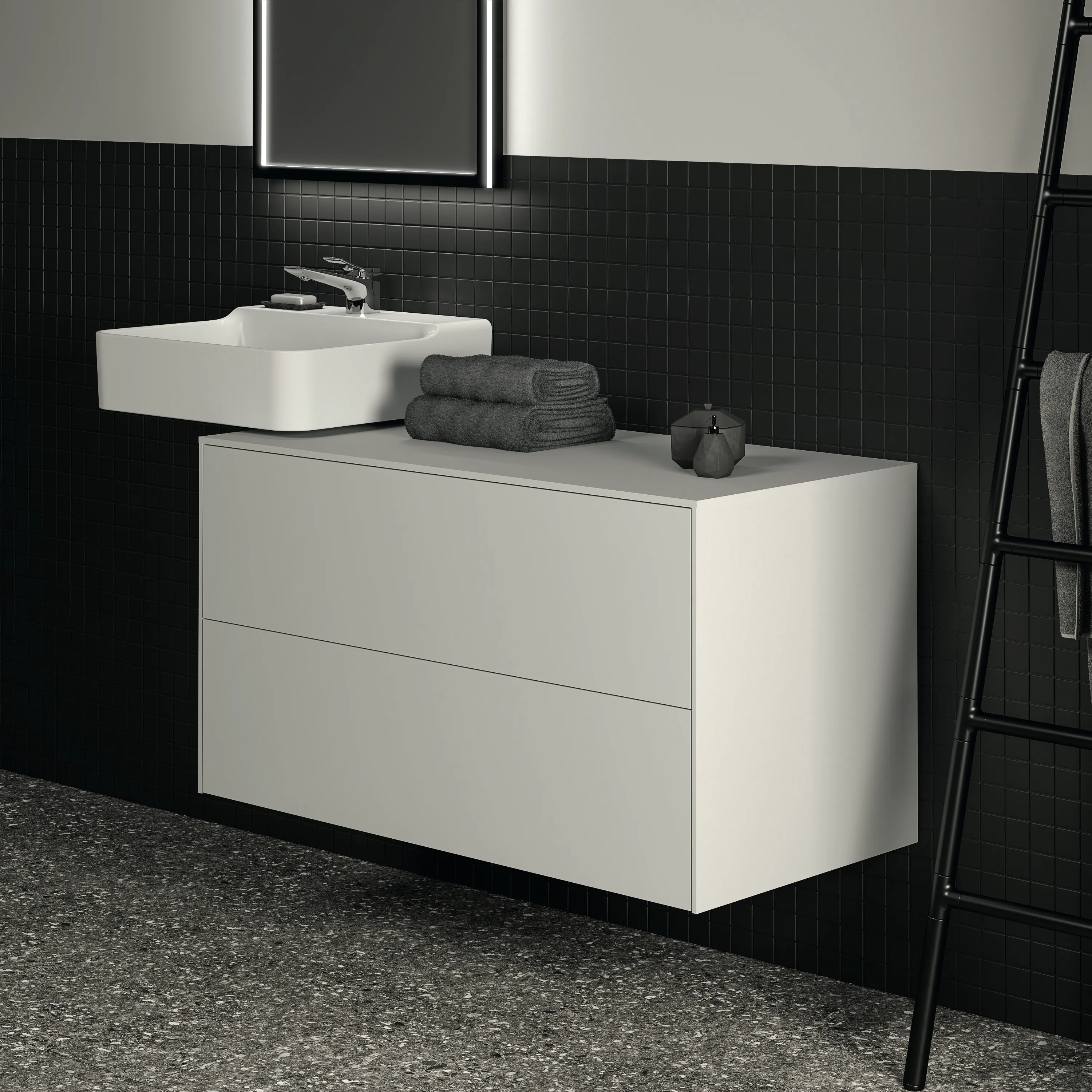 Ideal Standard Waschtischunterschrank Conca, 2 Auszüge, Weiß Ideal Standard Waschtischunterschrank Conca, 2 Auszüge, Weiß