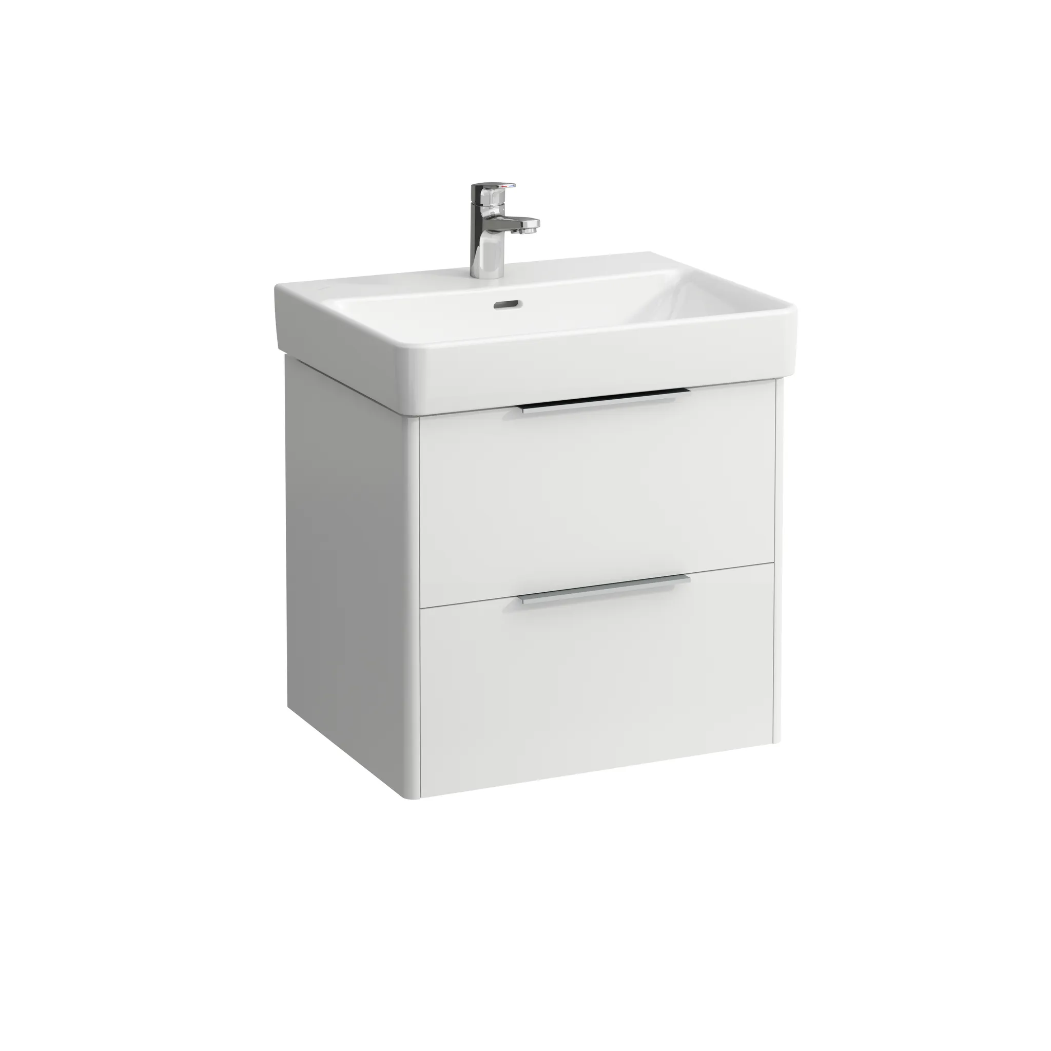 Waschtischunterbau BASE für PRO S 438x570x515 2 Schubladen mit Griff aluminium eloxiert für Waschtisch H810963 weiß matt Waschtischunterbau BASE für PRO S 438x570x515 2 Schubladen mit Griff aluminium eloxiert für Waschtisch H810963 weiß matt