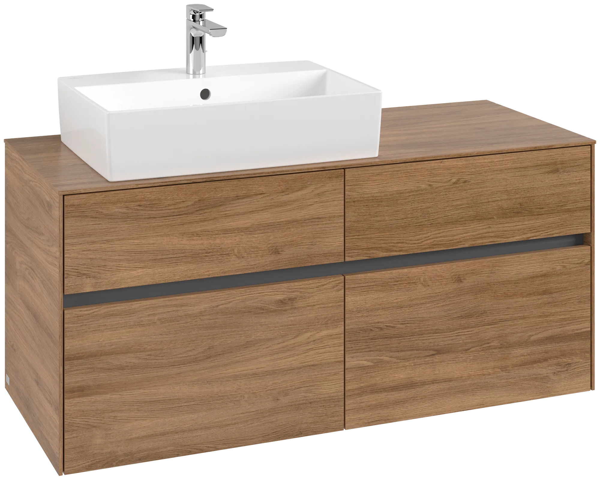 Villeroy & Boch Collaro Waschbeckenunterschrank C12900, 1200x548x500mm, Kansas Oak