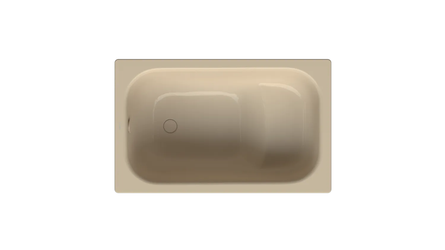 Bette Badewanne Rechteck Step Bahama beige, 1180 x 730 mm, 420/30 mm Höhe, Einbau mit Unterbau, 1-Sitzer, glasierter Titan-Stahl, schallreduzierende Antidröhn-Matte