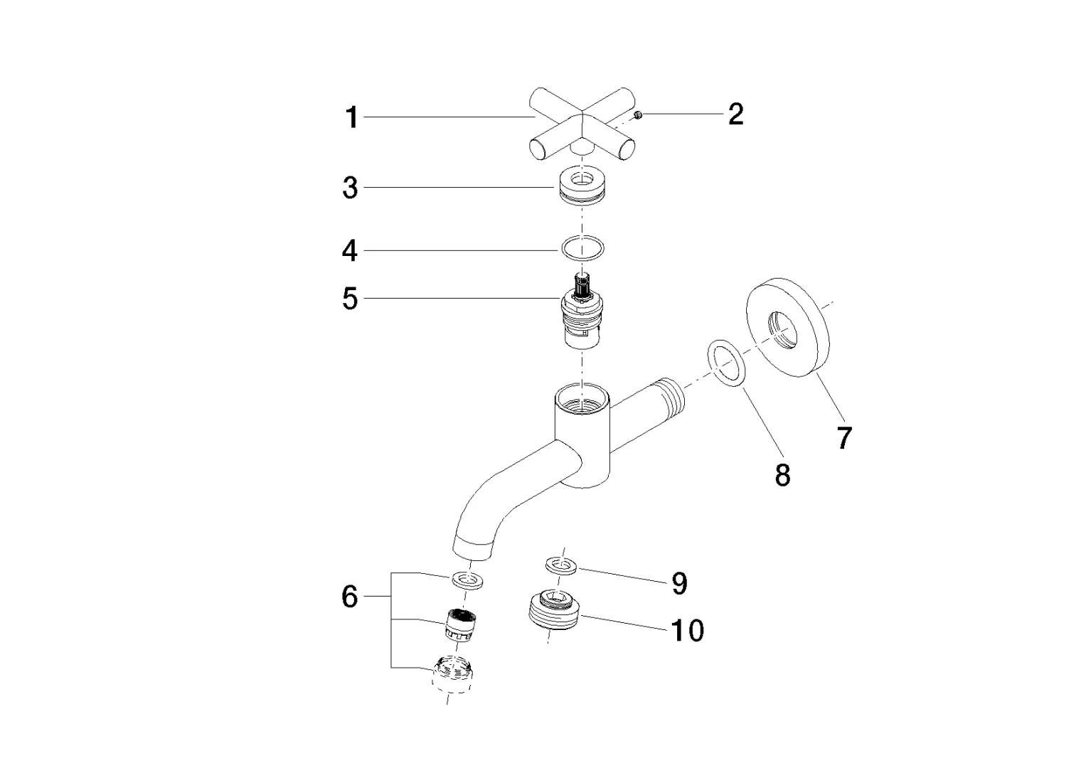 Wandventil Kaltwasser ohne Ablaufgarnitur TARA Chrom 30010892 Wandventil Kaltwasser ohne Ablaufgarnitur TARA Chrom 30010892