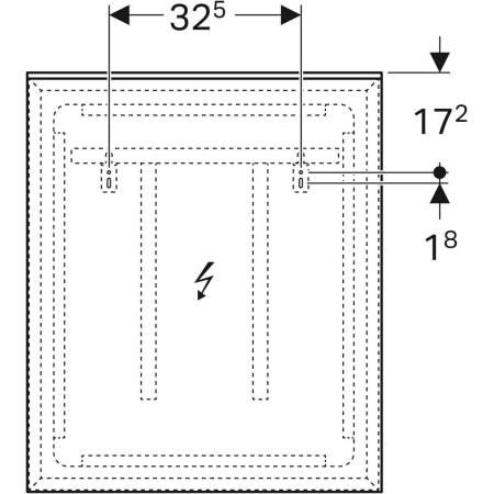 Geberit Spiegel „Xeno2“ 60 × 71 cm, rechteckig Geberit Spiegel „Xeno2“ 60 × 71 cm, rechteckig