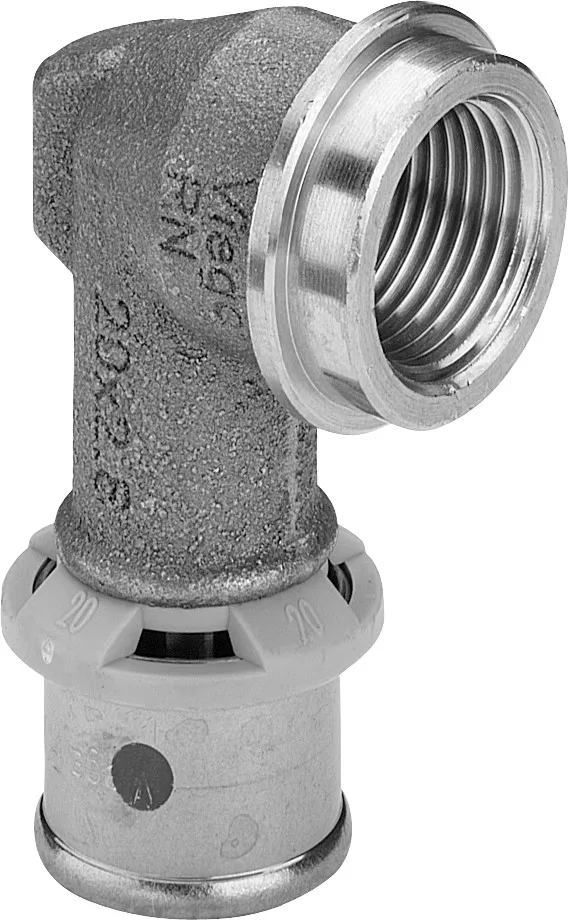 Viega „Sanfix P“ 90°- Übergangsbogen mit 1 Muffe und Innengewinde 16 mm × 1/2″ Viega „Sanfix P“ 90°- Übergangsbogen mit 1 Muffe und Innengewinde 16 mm × 1/2″