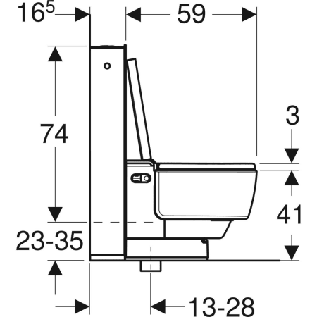 Geberit Stand-Dusch-WC Komplettanlage AquaClean „Mera“ Classic in Glas weiß, Befestigung sichtbar, ohne Spülrand