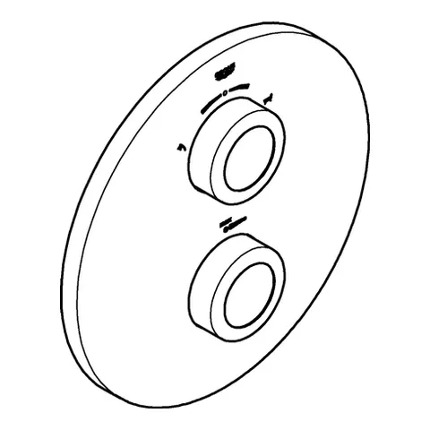 Rosette 49012, für Grohtherm Special Wannenthermostat Fertigmontageset, chrom Rosette 49012, für Grohtherm Special Wannenthermostat Fertigmontageset, chrom