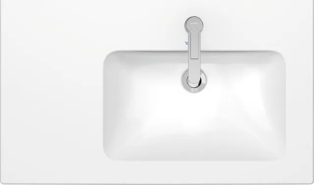 Wandwaschtisch „ME by Starck“, mit Überlauf, Hahnlochposition mittig in Weiß Hochglanz Wandwaschtisch „ME by Starck“, mit Überlauf, Hahnlochposition mittig in Weiß Hochglanz