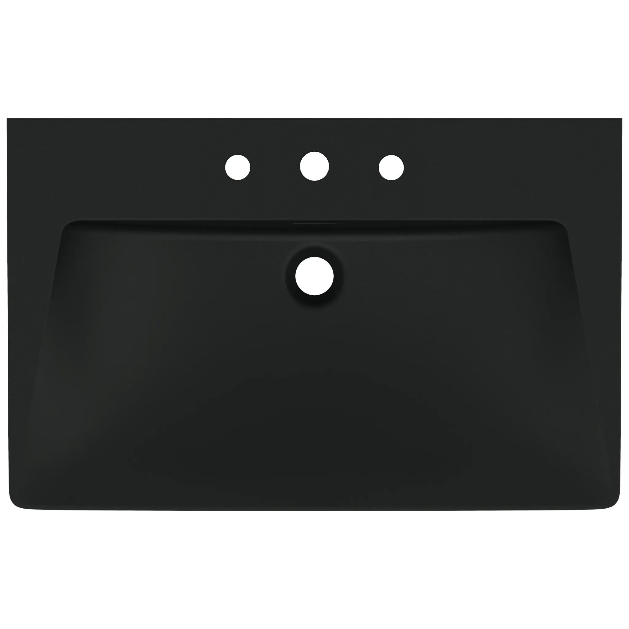 Waschbecken „Tipo-Z“ 74 × 47 × 90 cm, Hahnlochposition mittig in Schwarz Matt Waschbecken „Tipo-Z“ 74 × 47 × 90 cm, Hahnlochposition mittig in Schwarz Matt