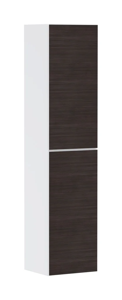 Hansgrohe Xevolos E Hochschrank Mattweiß 400/360 mm, Türanschlag links, Eiche Dunkel Front