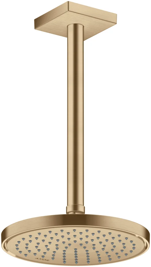 Hansgrohe AXOR ShowerSolutions Kopfbrause 220 1jet EcoSmart Brushed Bronze, 220 mm, verstellbarer Winkel, abnehmbar zur Reinigung, G 1/2 Anschluss