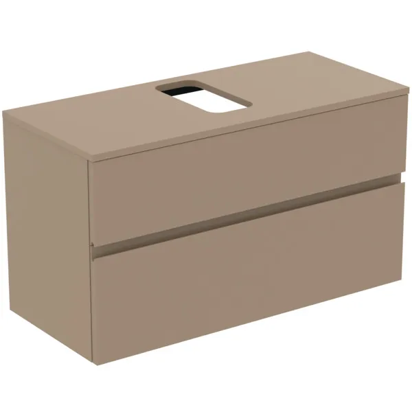 Ideal Standard Waschtischunterschrank „Finesse“ 100,2 × 55,8 × 44 cm Greige matt