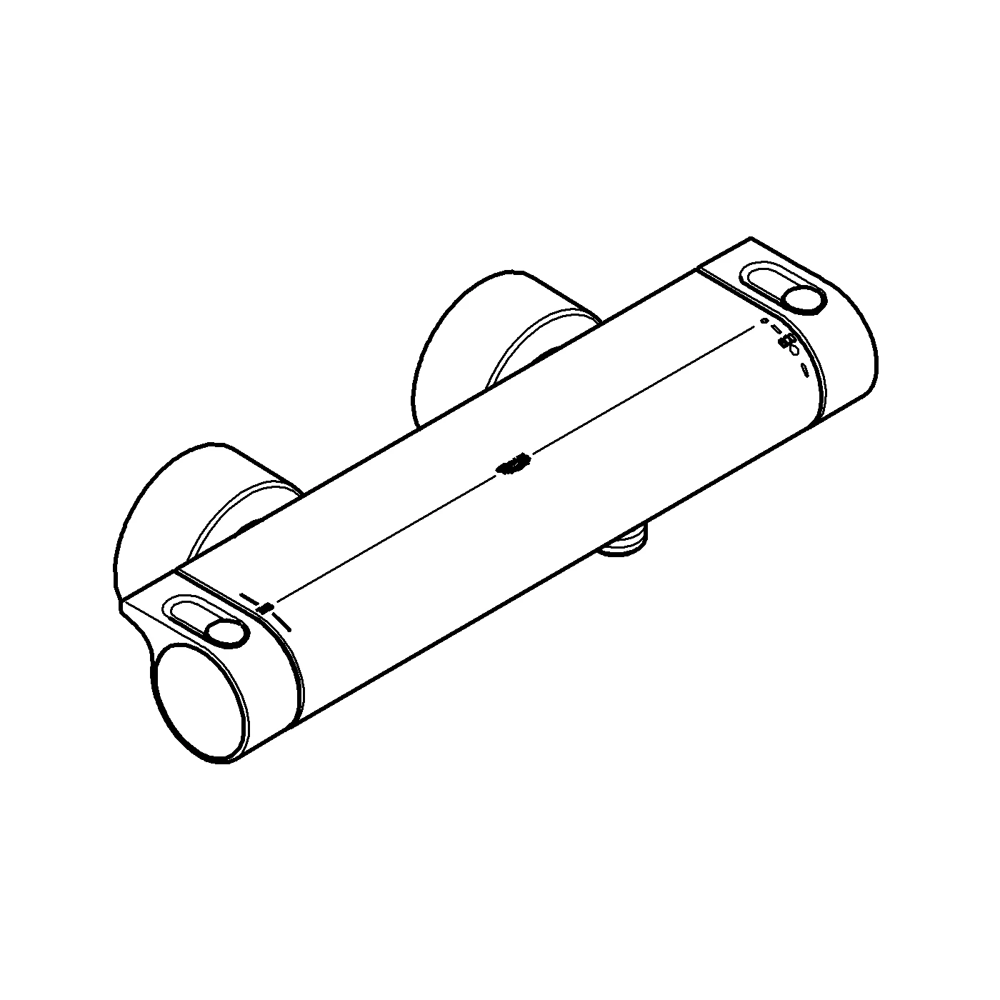 Thermostat-Brausebatterie Grohtherm 2000 34169_1, Wandmontage, chrom