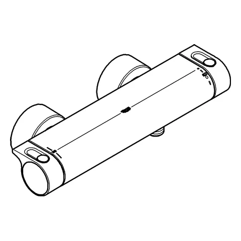 Grohe Grohtherm 2000 Thermostat-Brausebatterie 34169_1 Wandmontage chrom Grohe Grohtherm 2000 Thermostat-Brausebatterie 34169_1 Wandmontage chrom