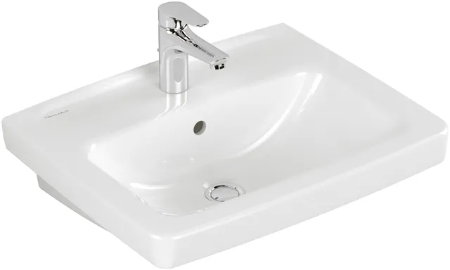 Villeroy & Boch Waschbecken „Newo“ 550 × 440 × 175 mm, Hahnlochposition mittig in Weiß Alpin Villeroy & Boch Waschbecken „Newo“ 550 × 440 × 175 mm, Hahnlochposition mittig in Weiß Alpin