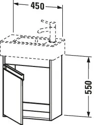 Duravit Waschtischunterschrank wandhängend „Ketho“ 45 × 55 × 22,5 cm in Basalt Matt