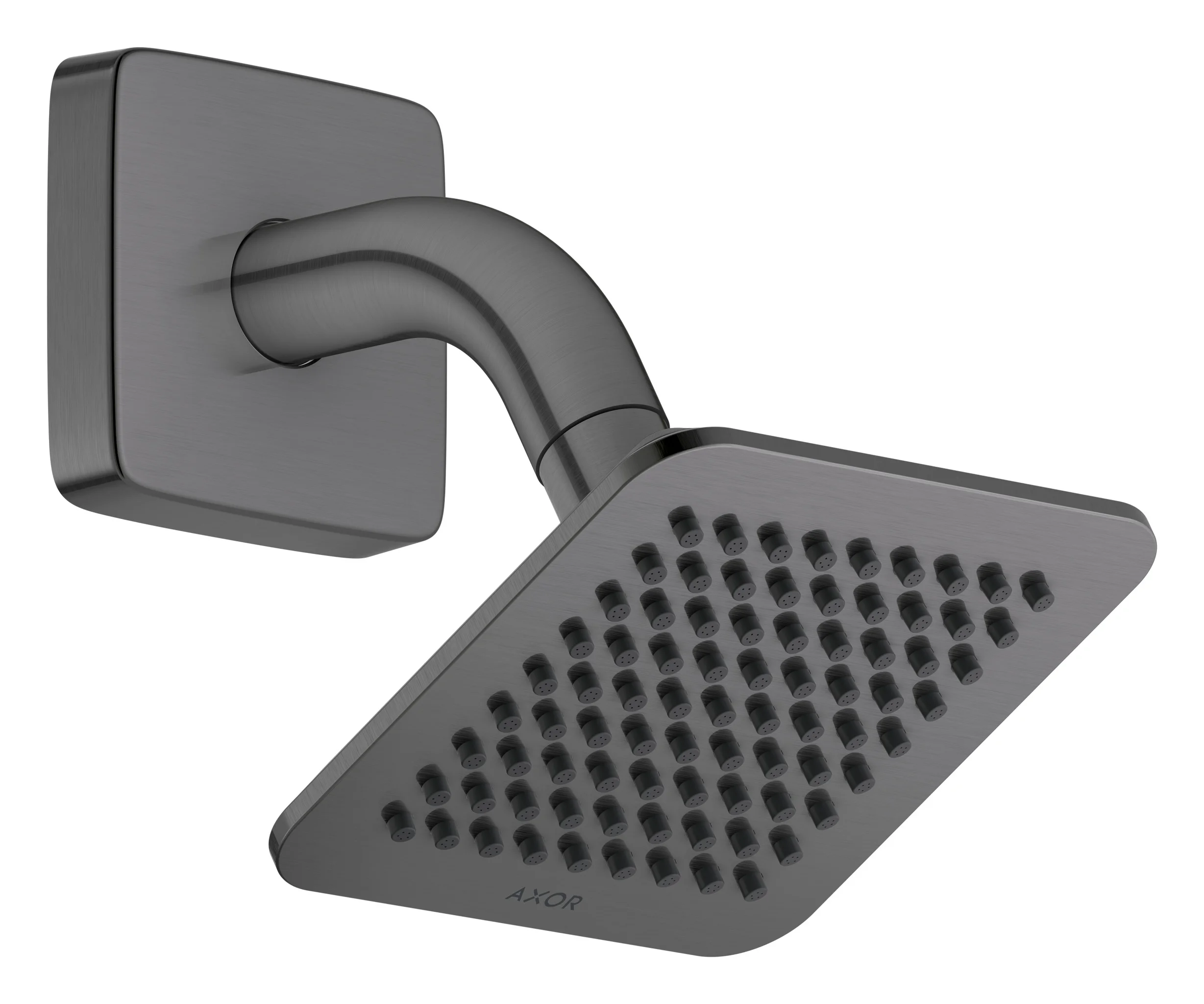 Hansgrohe AXOR Citterio C Kopfbrause 120x120 mm PowderRain Brushed Black Chrome mit Brausearm BBC
