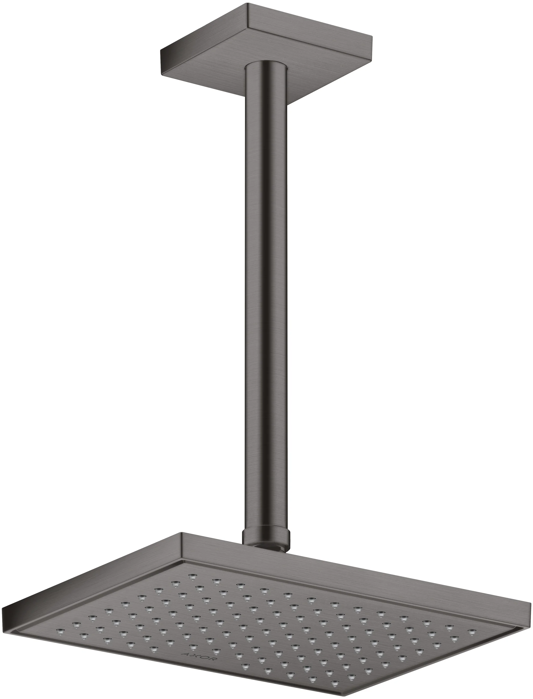 Hansgrohe AXOR ShowerSolutions Kopfbrause 1jet EcoSmart+ Brushed Black Chrome, 245 x 185 mm, winkelverstellbar, für Durchlauferhitzer geeignet Hansgrohe AXOR ShowerSolutions Kopfbrause 1jet EcoSmart+ Brushed Black Chrome, 245 x 185 mm, winkelverstellbar, für Durchlauferhitzer geeignet