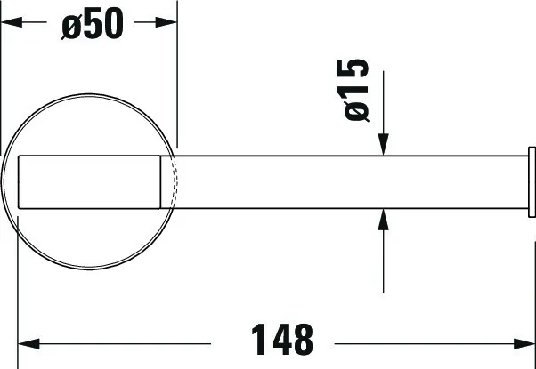 Duravit Toilettenpapierhalter „Starck T“ 15,2 × 15,2 × 5 cm in Befestigung verdeckt Duravit Toilettenpapierhalter „Starck T“ 15,2 × 15,2 × 5 cm in Befestigung verdeckt