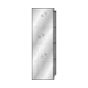 Spiegelregal 3way (BR190) 1500x450x222 Anthrazit-Matt