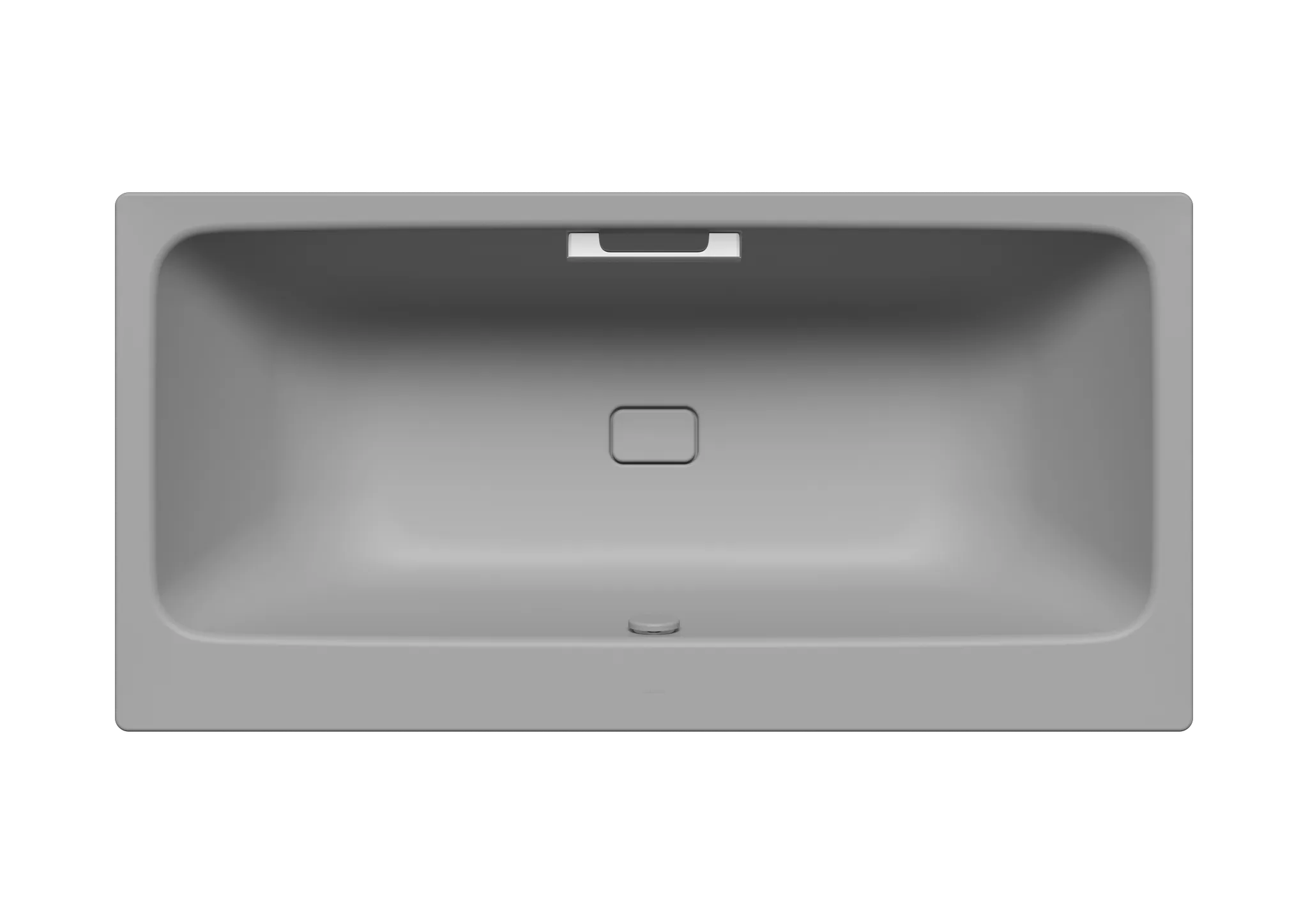 Kaldewei Badewanne „Asymmetric Duo“ rechteck 180 × 90 cm, mit Grifflochbohrungen mit Überlaufbohrung, in cool grey 30
