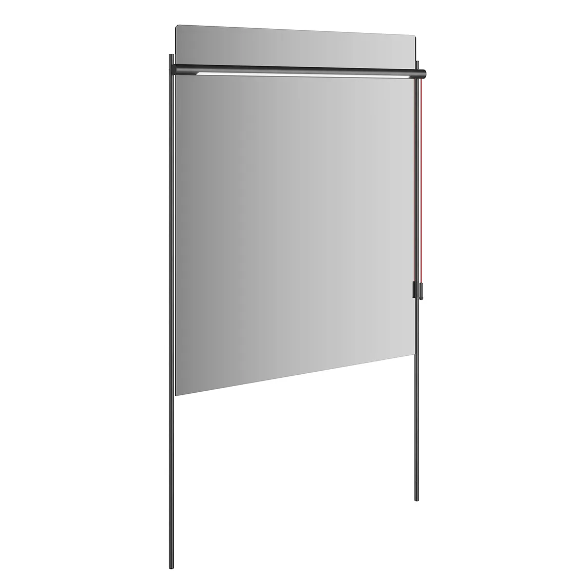 Equal LED-Spiegel 84 x 139 cm Wandmontage Metallrahmen Schwarz Matt Equal LED-Spiegel 84 x 139 cm Wandmontage Metallrahmen Schwarz Matt