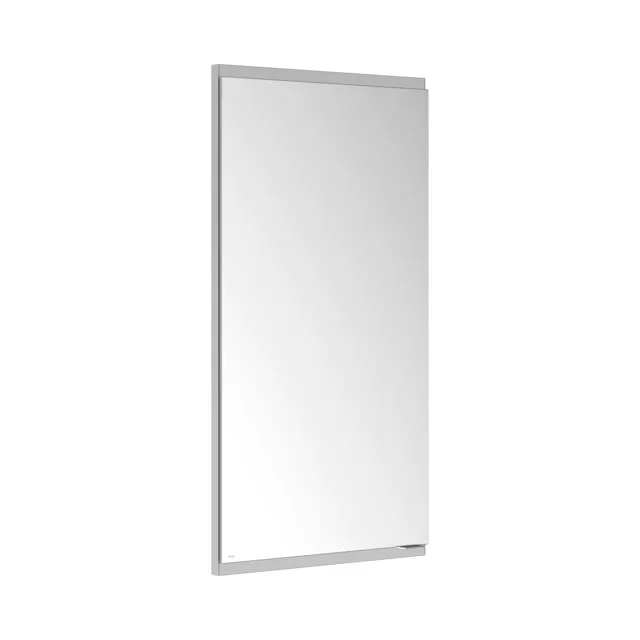 KEUCO Wandeinbau Seitenschrank 1-türig „Royal Modular 2.0“ in Silber (eloxiert), Anschlag links, links, Unterputz, Anschlag links, ohne Beleuchtung, mit Steckdose 500 × 900 × 160 mm