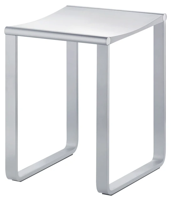 KEUCO Hocker „Plan“ 340 × 365 × 469 mm in verchromt / lichtgrau / KEUCO Hocker „Plan“ 340 × 365 × 469 mm in verchromt / lichtgrau /