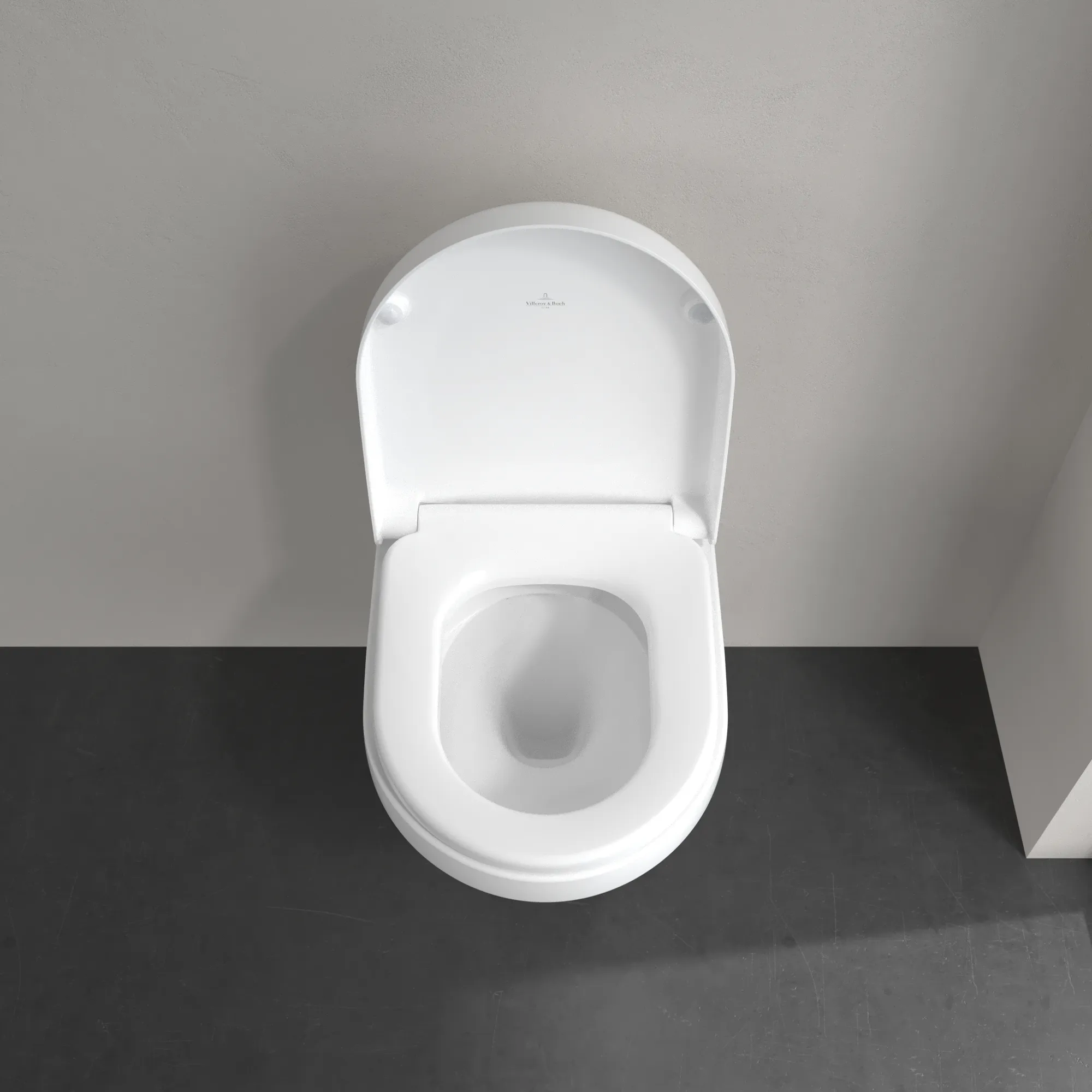 Wand-Tiefspül-WC TwistFlush „Architectura“ 35 × 35,5 × 48 cm, Befestigung sichtbar, ohne Spülrand