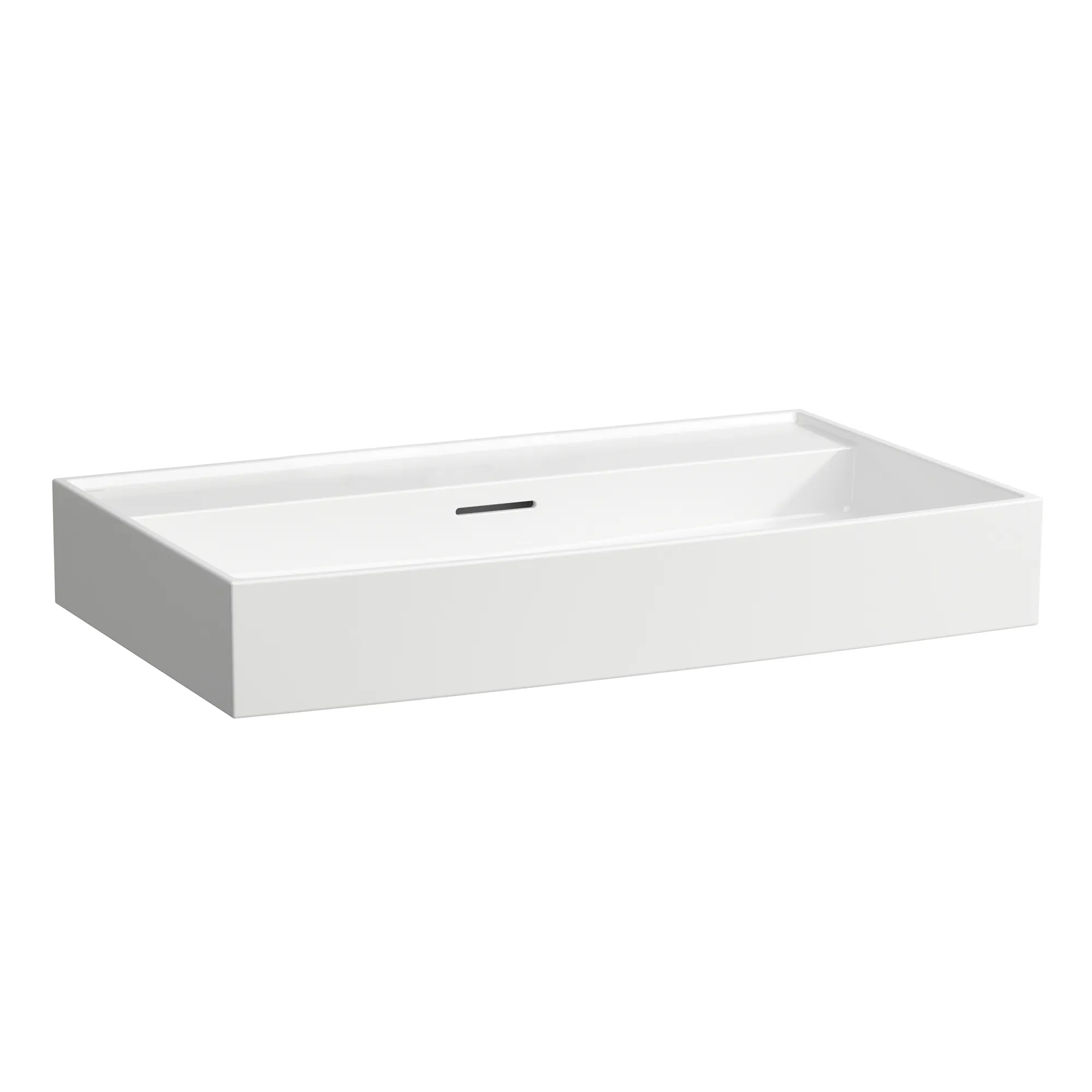 Waschtisch Kartell • 460x800x145 1 Hahnloch mit Überlauf Standardablauf weiß Becken: mittig / Farbe: weiß / Größe: 80 × 46 cm / Hahnlochbohrung: ohne Hahnlochbohrung / Oberflächenveredelung: ohne Oberflächenveredelung / Überlauf: mit Überlauf