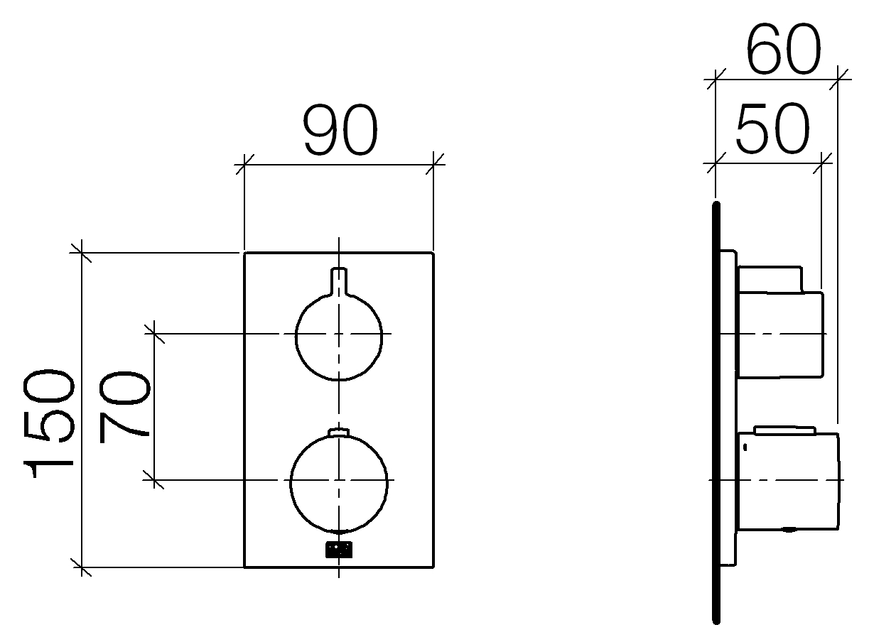 IMO UP-Thermostat mit Einweg-Mengenregulierung