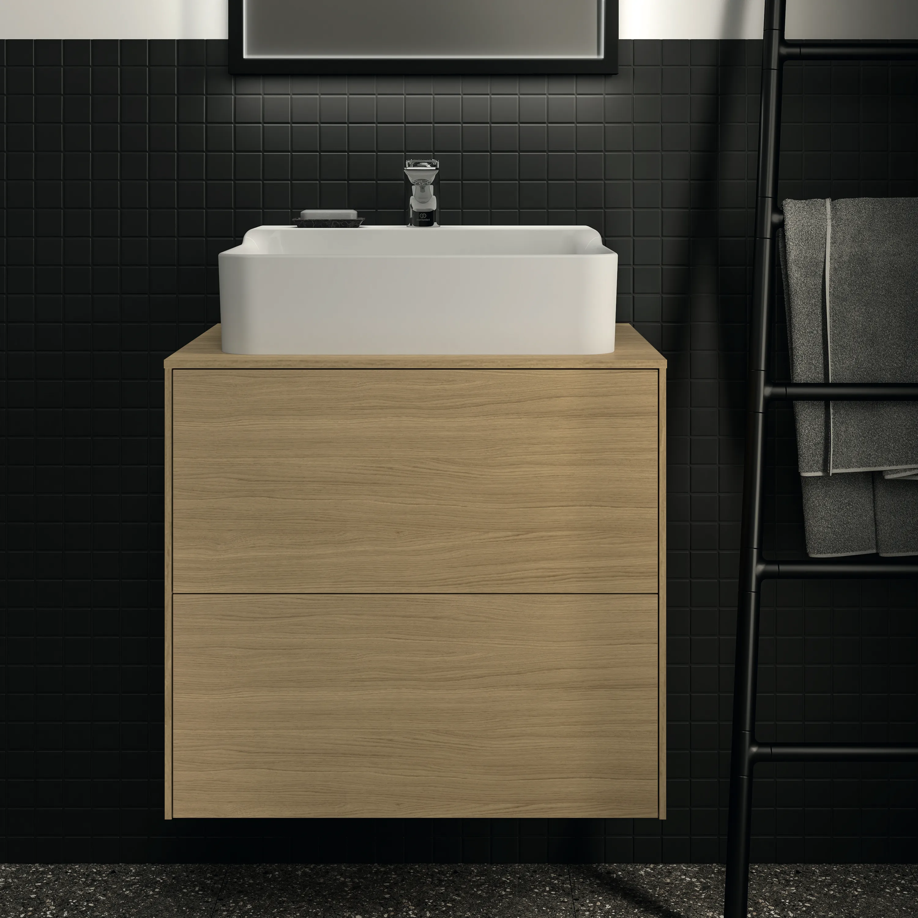 Ideal Standard Waschtischunterschrank „Conca“ 60,2 × 55 × 50,5 cm Eiche hell Furnier