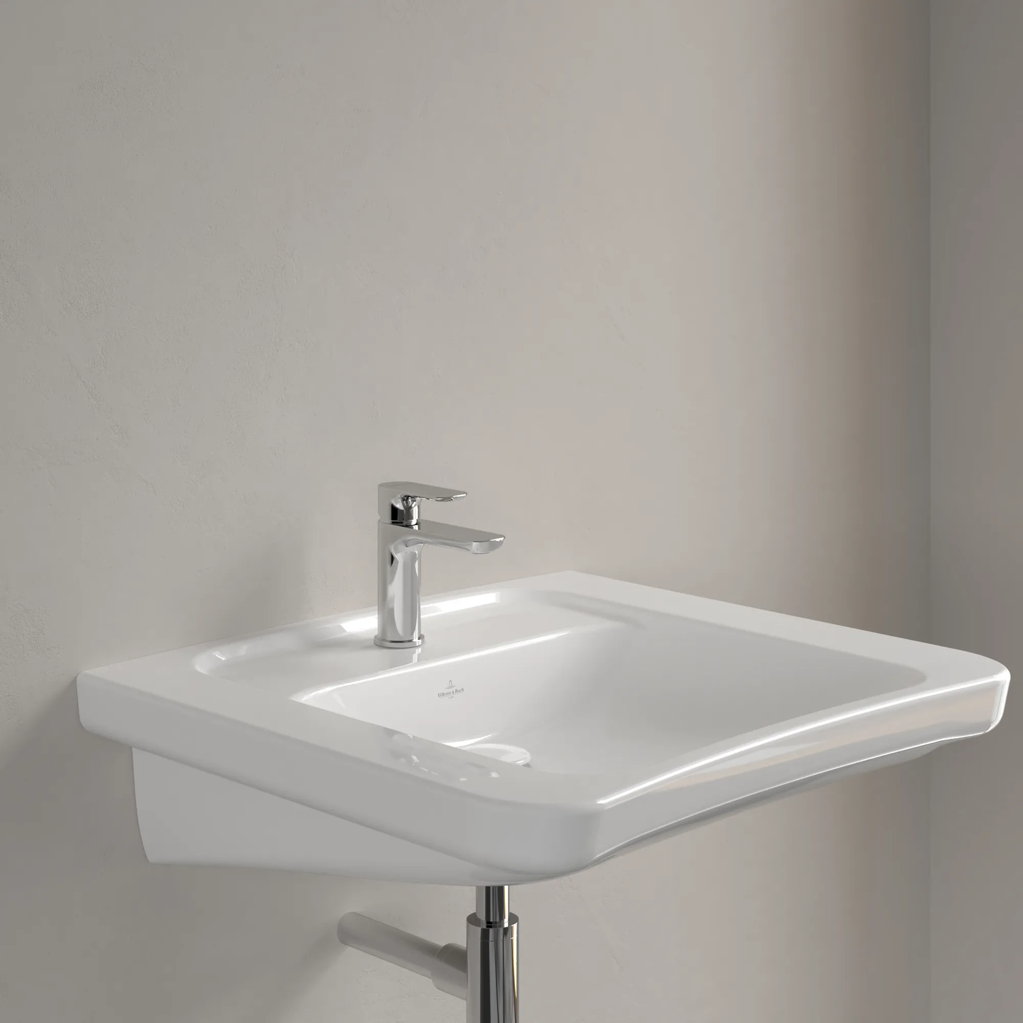 Villeroy & Boch Wandwaschtisch „ViCare“ 650 × 550 × 190 mm, ohne Hahnlochbohrung in Weiß Alpin Villeroy & Boch Wandwaschtisch „ViCare“ 650 × 550 × 190 mm, ohne Hahnlochbohrung in Weiß Alpin