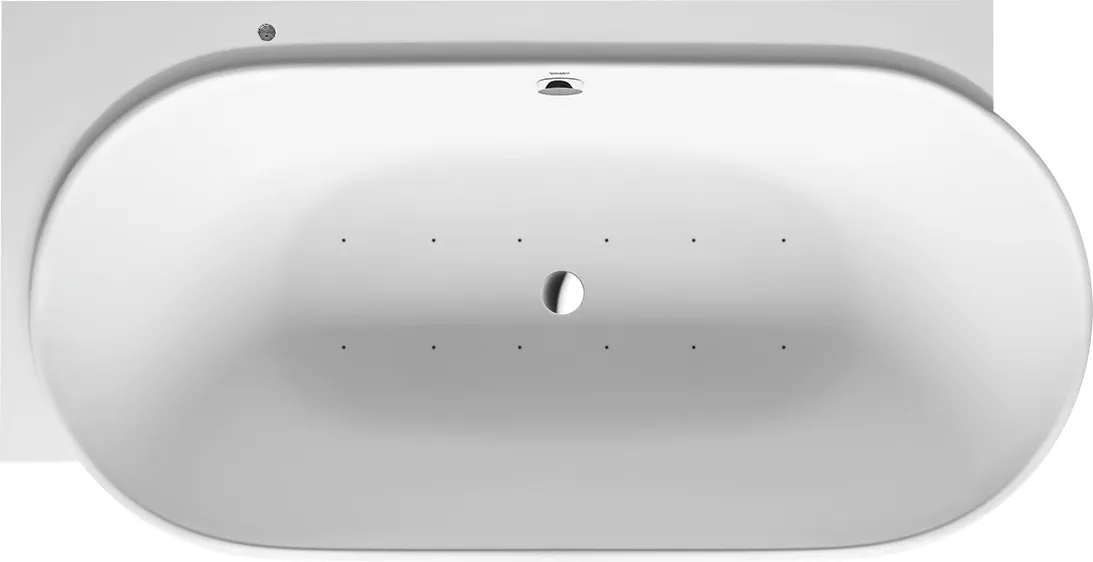 Duravit Whirlwanne „Luv“ vorwand oval 1850 × 950 mm, links mit Air-System, in Weiß (matt) Ausführung: links / Größe: 185 × 95 cm / Whirlsystem: mit Air-System Duravit Whirlwanne „Luv“ vorwand oval 1850 × 950 mm, links mit Air-System, in Weiß (matt) Ausführung: links / Größe: 185 × 95 cm / Whirlsystem: mit Air-System