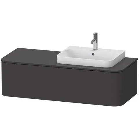 Duravit Waschtischunterschrank wandhängend „Happy D.2 Plus“ 130 × 35,4 × 55 cm, rechts Duravit Waschtischunterschrank wandhängend „Happy D.2 Plus“ 130 × 35,4 × 55 cm, rechts