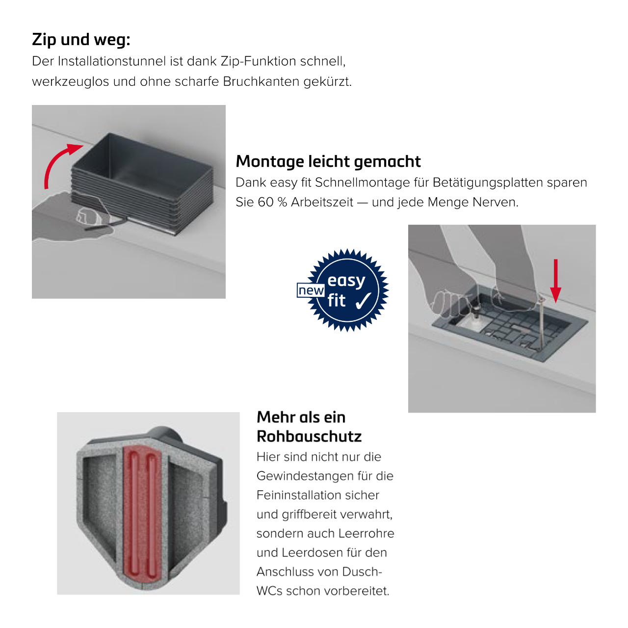 TECE WC-Vorwandelement „TECEprofil“ 75 × 51 × 17,2 cm TECE WC-Vorwandelement „TECEprofil“ 75 × 51 × 17,2 cm